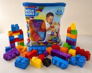 Mega Bloks First Builders Big Building Bag Mixed Lot Blocks Storage Bag
